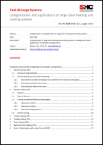 Categorization and applications of large solar heating and cooling systems