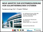 Neue Ansätze zur Kostenreduzierung von Solarthermischen Systemen